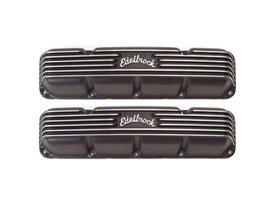 Edelbrock Classic Series Valve Covers; Black (73-81 5.0L Jeep CJ5 & CJ7)